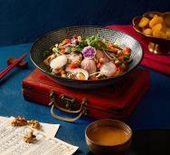 Homemade smoked duck salad