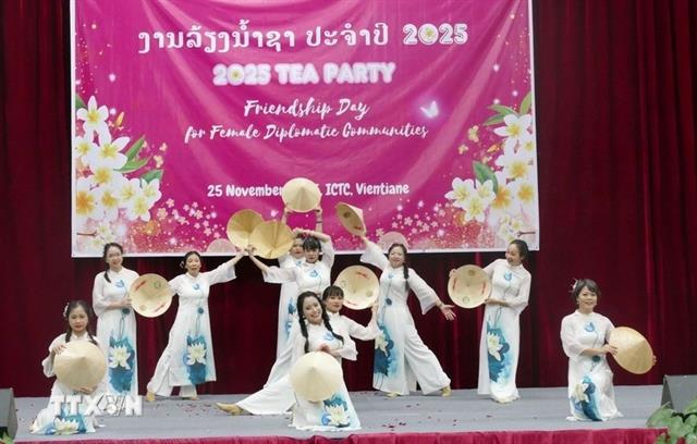 Vietnamese culture showcased in Laos through annual tea party


