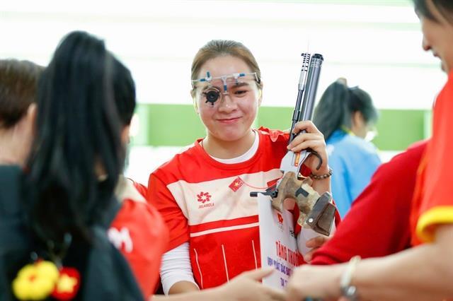 Shooting star: Trịnh Thu Vinh shines with two SEA Games records