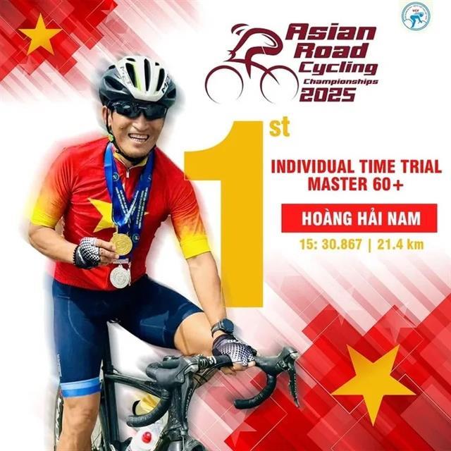 Veteran Nam wins Asian gold with borrowed bikes and shoes
