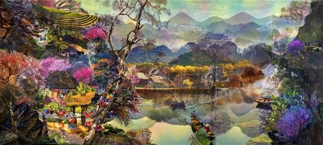 Exhibition weaving fantastic fabric tales