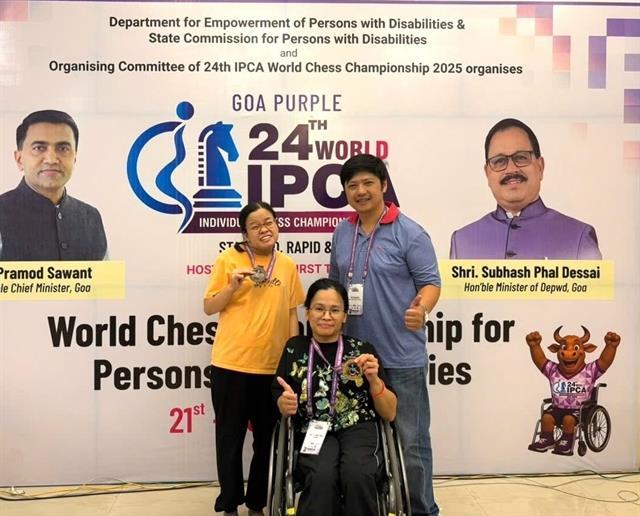 Việt Nam win one gold and two bronze medals at IPCA World Chess Championship