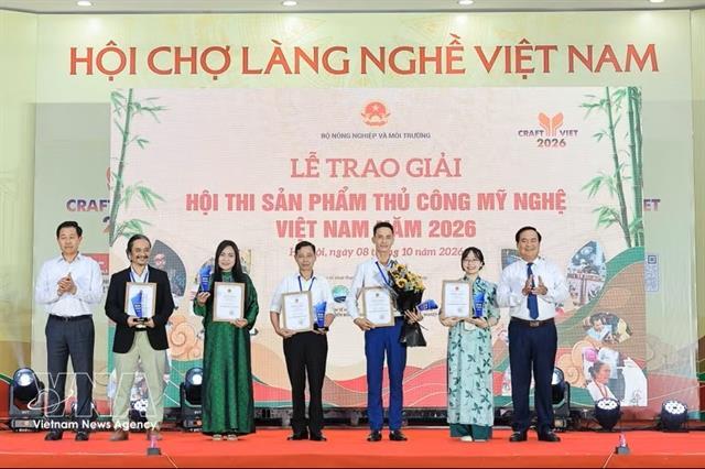 Fifty-five products honoured at 2026 Vietnam handicrafts competition