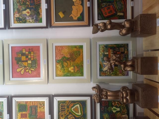 Siblings showcase artworks at Following Fathers Footsteps exhibition