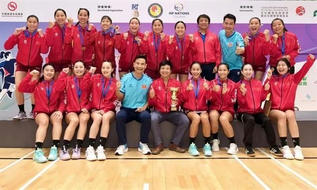 Handball team finish third in Asian tournament