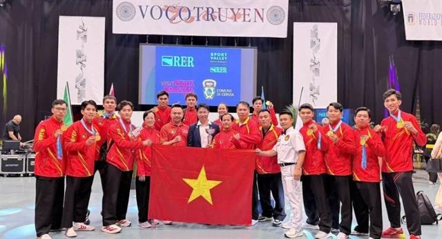 Việt Nam top medal winners at Vocotruyen World Championships