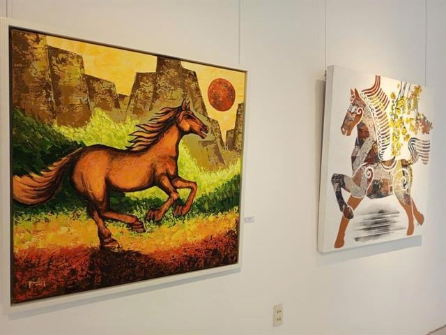 Horse-themed art goes on display in variety of styles in Huế