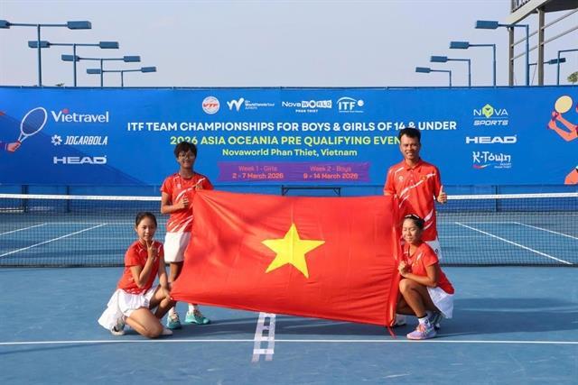 Việt Nam advance to next qualifier of ITF World Junior Tennis