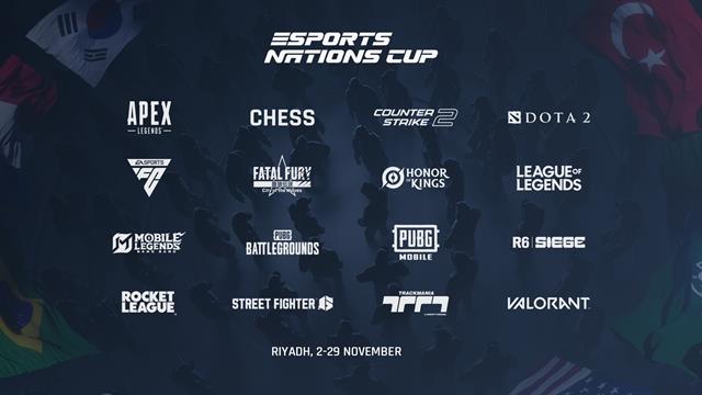 Esports Nations Cup 2026 announces 16 game titles
