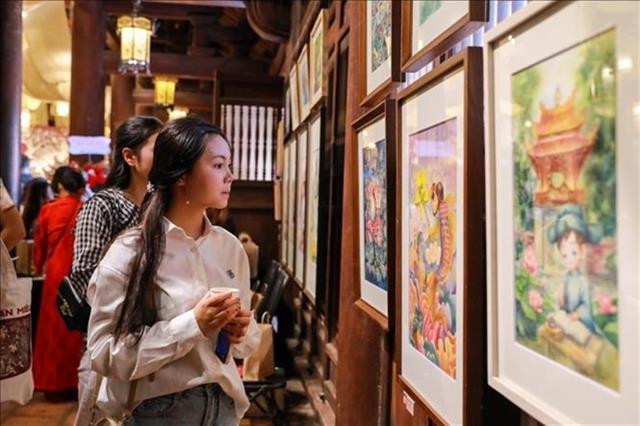 Temple of Literature hosts art exhibition on student experiences