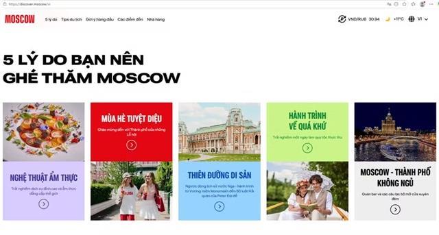 Discover Moscow debuts Vietnamese-language tourism platform

