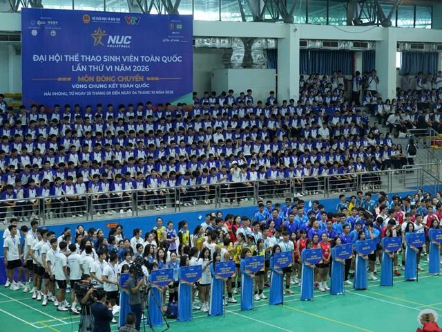 NUC volleyball tournament features 16 teams competing in Hải Phòng 