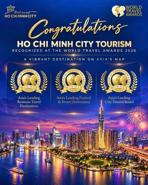 HCM City receives multiple awards at 2026 World Travel Awards