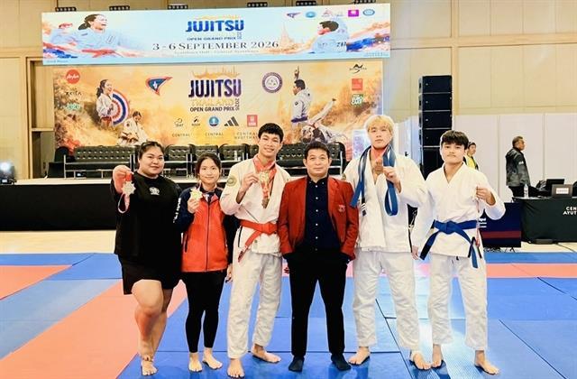 Việt Nam jujitsu team secure nine gold medals at Thai Grand Prix 