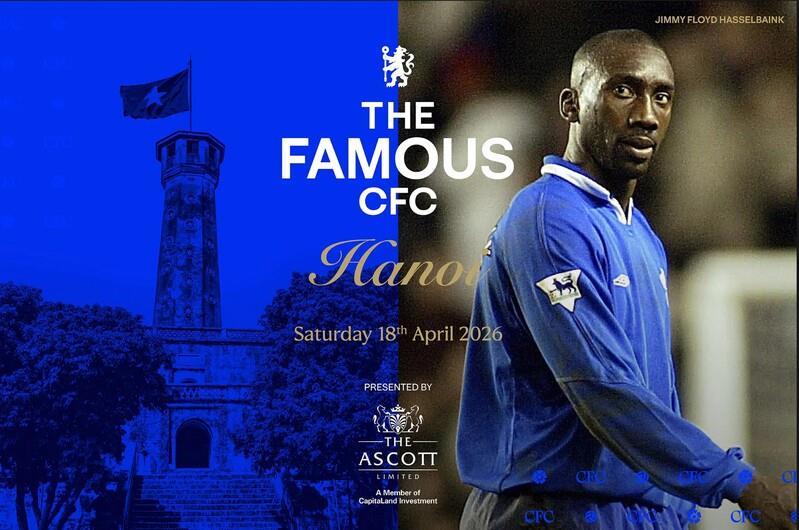 Chelsea Legend Jimmy Floyd Hasselbaink to make first-ever Việt Nam appearance at the Famous CFC in Hà Nội